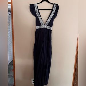 NWT JCrew blue and lace maxi